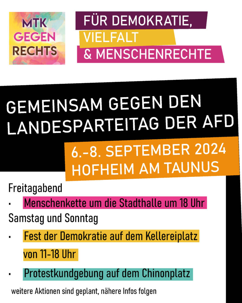 gegen den landesparteitag der afd vom 6. bis 8. september 2024 in hofheim am taunus